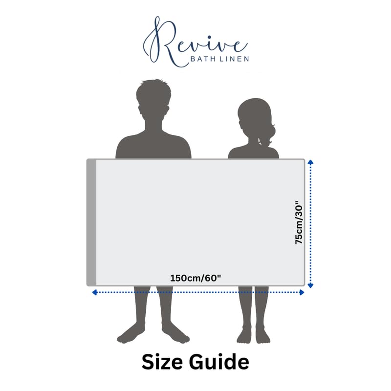 LABHAM® 100% Cotton Towel for Bath - 500GSM - Fluffy & Soft - Super Absorbent - 2pc Bath Towel (75cm x 150cm) - Blue&Pelican - Image 5