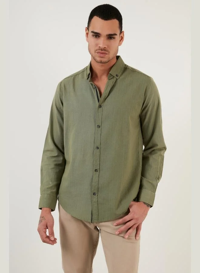 Buratti Buratti Cotton Regular Fit Button-Down Collar Shirt Men's SHIRT CF20S111871