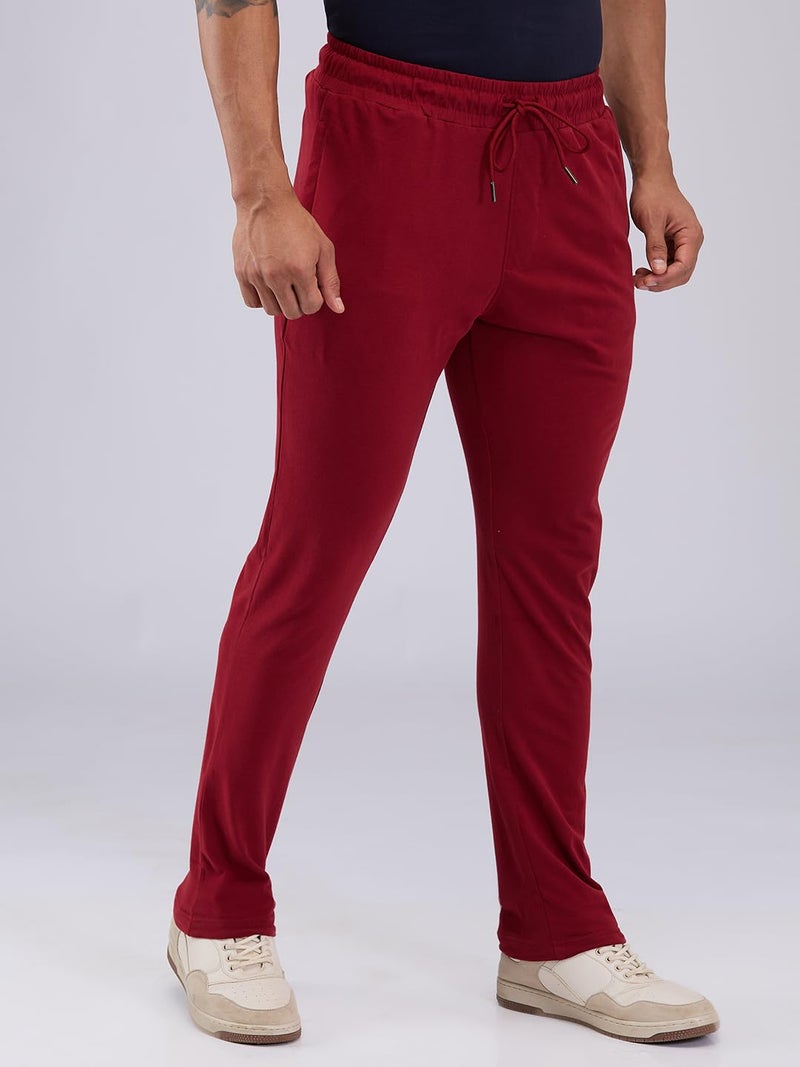 Raymond SleepZ Men Regular Fit Solid Pattern Pure Cotton Flat Front Trackpant - Image 2