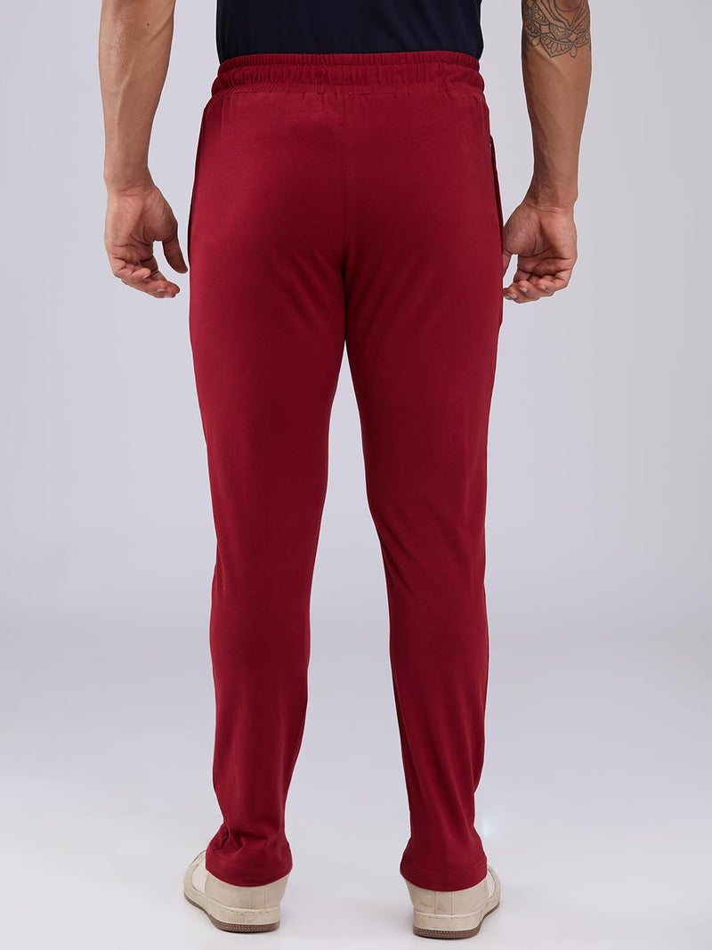 Raymond SleepZ Men Regular Fit Solid Pattern Pure Cotton Flat Front Trackpant - Image 4