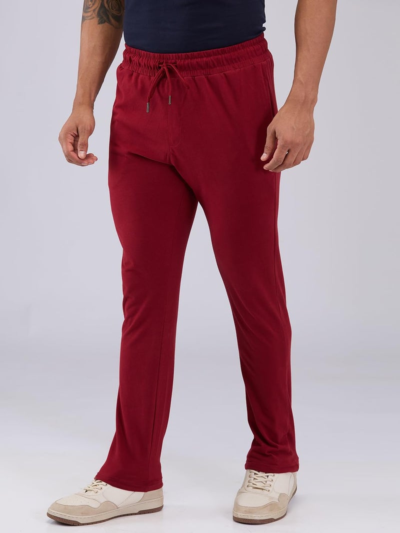 Raymond SleepZ Men Regular Fit Solid Pattern Pure Cotton Flat Front Trackpant - Image 3
