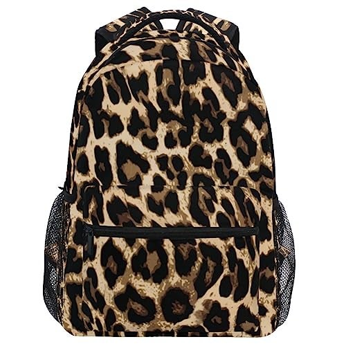 Oarencol Leopard Backpack Animal Skin Print Bookbag Daypack Travel Hiking Camping School Laptop Bag - Image 1
