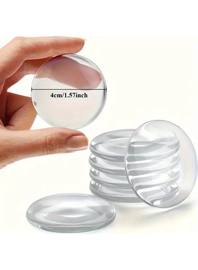 6pcs Clear Silicone Door Handle Wall Protectors Strong Self Adhesive Semi Circle Design - Image 3
