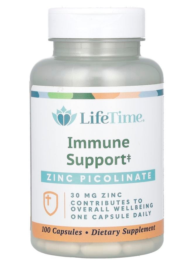 Lifetime - Immune Support Zinc Picolinate 30 mg 100 Capsules - Image 1