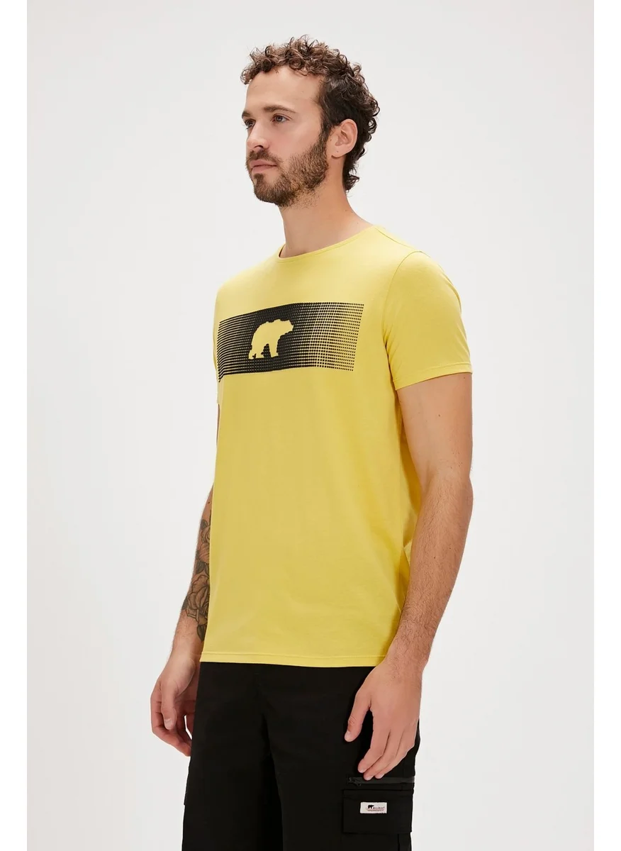 Bad Bear Fancy Yellow Printed Men's T-Shirt
