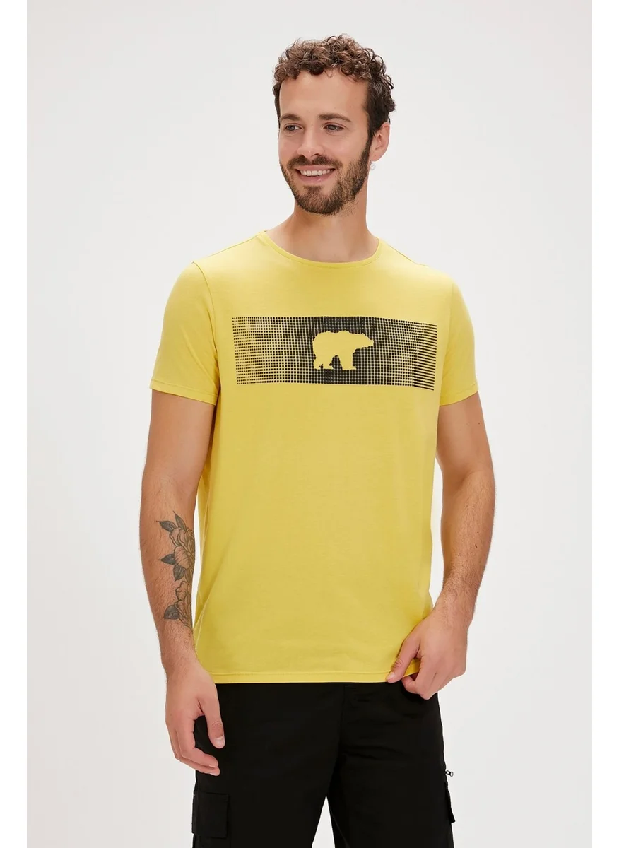 Bad Bear Fancy Yellow Printed Men's T-Shirt