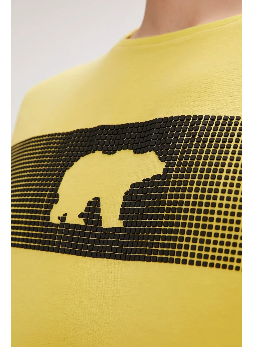 Bad Bear Fancy Yellow Printed Men's T-Shirt