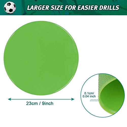 TuXHui Spot Markers 9 Inch 11 Inch Non Slip Rubber Agility Markers Flat Field Cones Floor Dots for Soccer Basketball Sports Speed Agility Training and Drills - Image 2