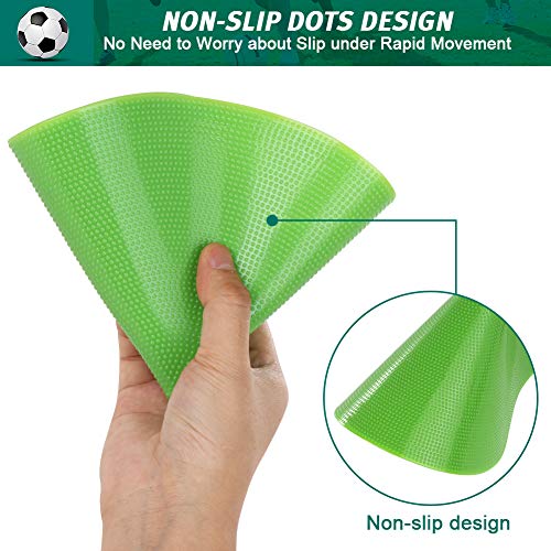 TuXHui Spot Markers 9 Inch 11 Inch Non Slip Rubber Agility Markers Flat Field Cones Floor Dots for Soccer Basketball Sports Speed Agility Training and Drills - Image 4