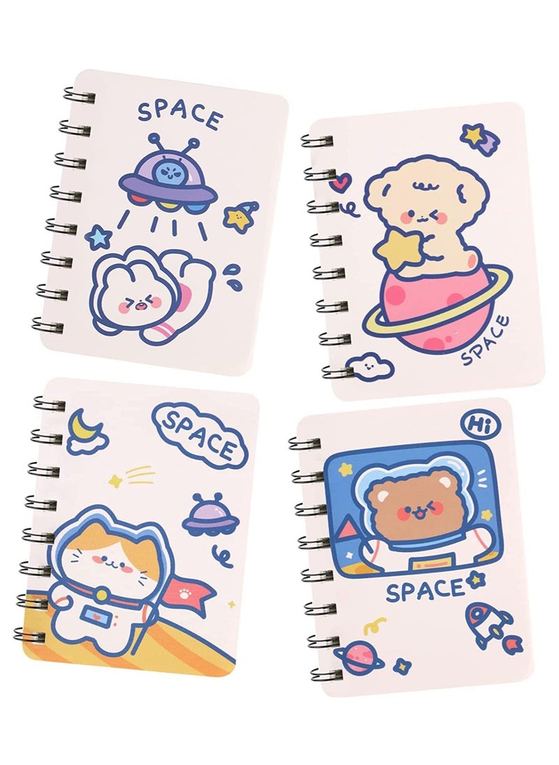 NIIMBOT - Mini Cute Animal Cartoon Pocket Notebook Set Pack of 8, Spiral Portable Notepads with Blank and Lined Paper, Including Inner Mini Journal Notepad A7 - Image 1