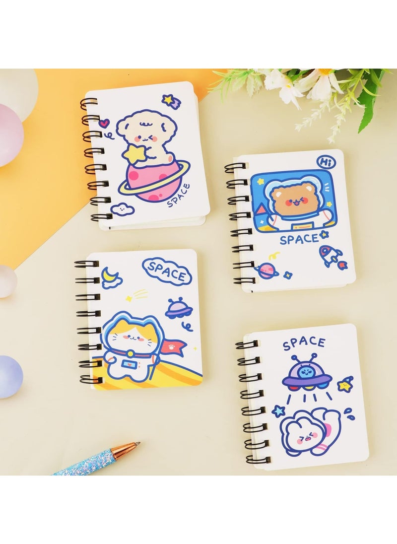 NIIMBOT - Mini Cute Animal Cartoon Pocket Notebook Set Pack of 8, Spiral Portable Notepads with Blank and Lined Paper, Including Inner Mini Journal Notepad A7 - Image 1