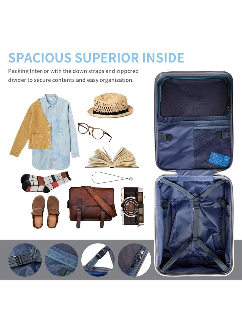 Jourvent 20" Lightweight Foldable Baby Stroller Suitcase, Hardshell Carry-On Luggage with Built-In Child Seat for Easy Family Travel - Image 4