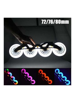 Y&D 2Pcs 80/76/72mm In-line Speed Skate Skating LED Light Flashing Roller Wheels 20*10*20cm  - Image 2