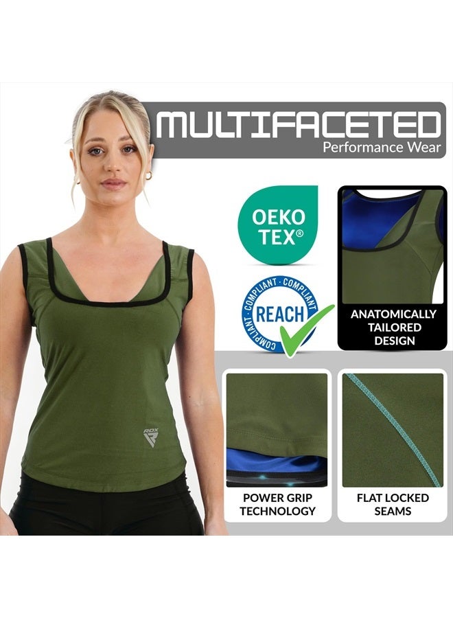 Rdx Women's Sauna Vest Heat Trapping Sweat Waist Trainer - REACH OEKO TEX 100 Certified Body Shaper - Image 2