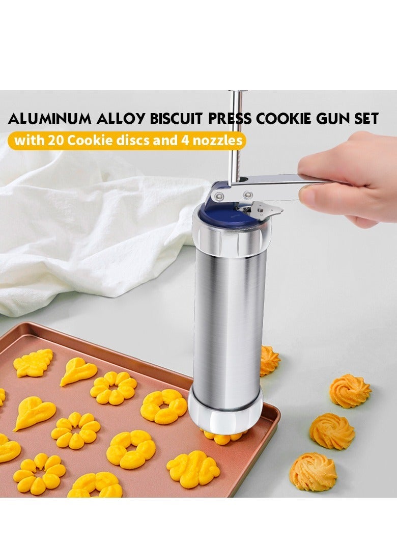 Crystal Press Gun and Fondant Set, Alloy Snowflake Spritz Mold Tool, 4 Sugar Tips, 20 Plates - Image 2