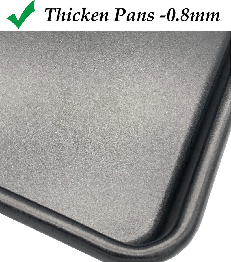 HYTK Small Cookie Sheets 11X9 Inch 2Pcs Mini Baking Pan Toaster Oven Tray Nonstick Thicken Brushed Carbon Steel Magnetic No Warp 1 to 2 Person Bakeware By HYTK - Image 5