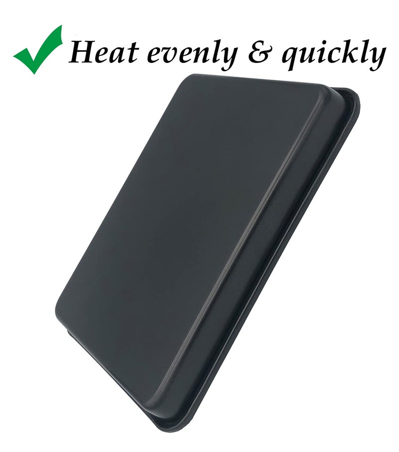 HYTK Small Cookie Sheets 11X9 Inch 2Pcs Mini Baking Pan Toaster Oven Tray Nonstick Thicken Brushed Carbon Steel Magnetic No Warp 1 to 2 Person Bakeware By HYTK - Image 4