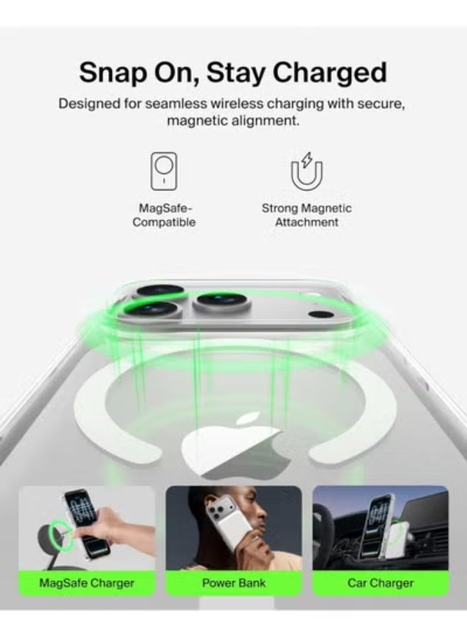 غطاء هاتف شفاف نحيف من nulled متوافق مع MagSafe، حماية من السقوط حتى 13 قدم - Image 3