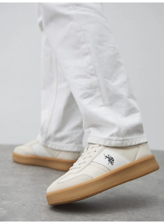 U.S. Polo Assn. Beige & White U.S. Polo Assn. SAMIRA GLB 5PR Women’s Beige & White Casual Sneakers | Lace-Up Platform Shoes with Gum Sole for Women | Best Price UAE