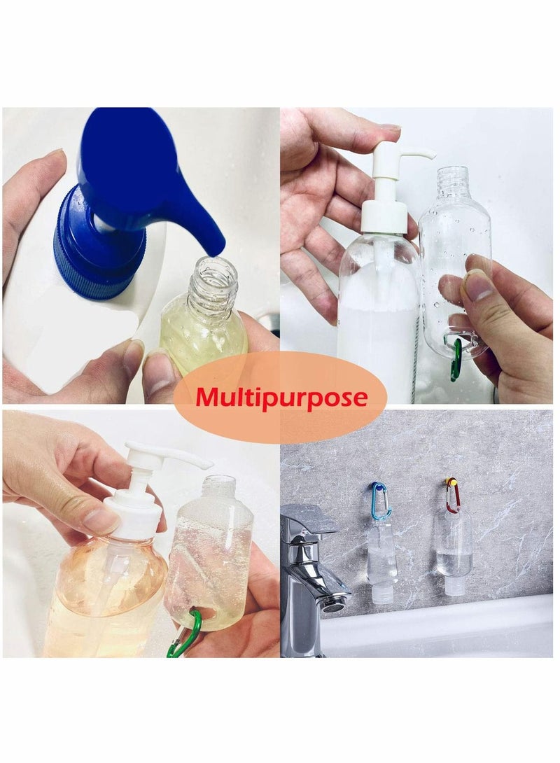 Y&D Travel Bottles with Keychain, Portable Plastic Bottles, Leakproof Squeeze Flip Cap, Empty Refillable Containers, for Hand Sanitizer Conditioner Body Wash Liquid 2oz/50ml - Image 4