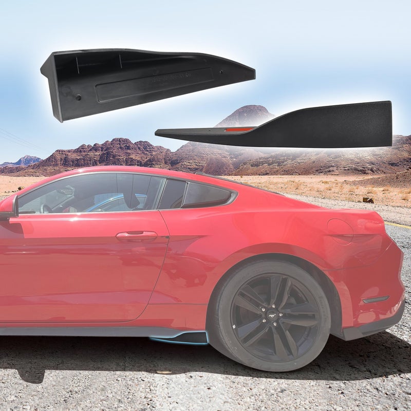 KAKABAS Side Skirt Rocker Panel Spoiler Compatible with Ford Mustang Roush 2025 Side Beam Side Skirt Rear Accessories Ford Mustang Side Beam Side Skirt Rear Small Flying Wing ROUSH 20152025 2PCS - Image 3