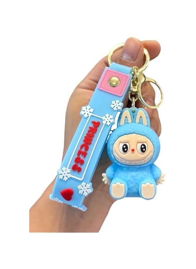Arabest Cute Kawaii Labubu Keychain,Labubu Monsters Home Decoration,Silicone Key Ring Charms Accessories Gifts  - Image 1
