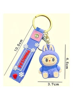 Arabest Cute Kawaii Labubu Keychain,Labubu Monsters Home Decoration,Silicone Key Ring Charms Accessories Gifts  - Image 5