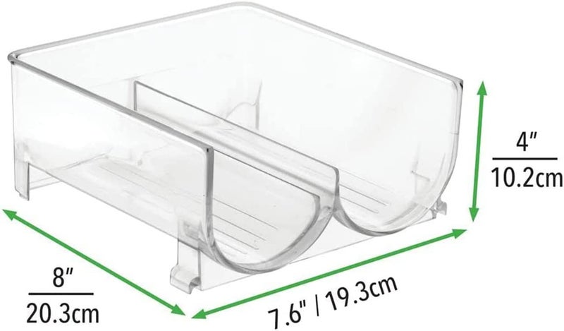 MosQuick® Refrigerator Wine and Water Bottle Holder, 4Pack Stackable Plastic Wine Rack Storage Organizer for Fridge, Cabinet, Pantry, Kitchen Countertops, Clear - Image 3