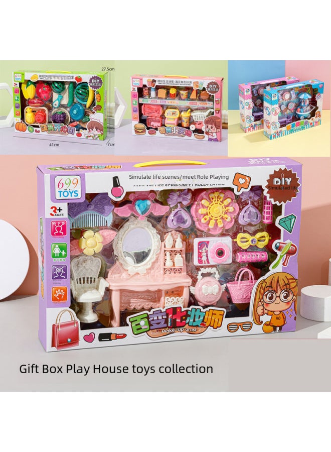 Creative Simulation Children Play House Toys 3-6 Years Old Girl Stall Supermarket Gift Toys A Set-Color:2019-9 Hong Kong Style Snack Clay - Image 2