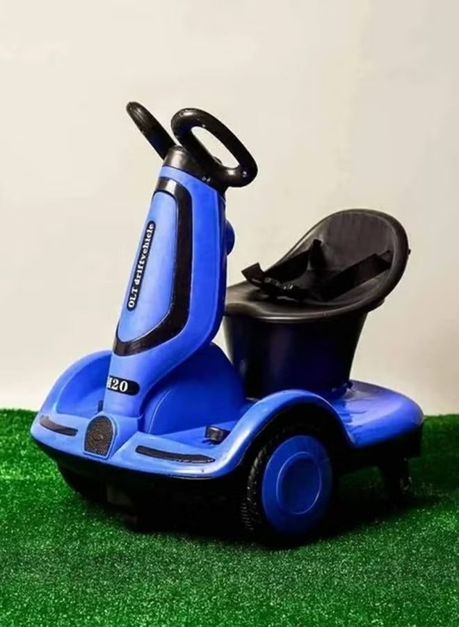 Multi-function electric scooter blue for children, Three-wheel electric scooter blue with double drive, music and light, CN plug, styleKids Electric Car / Electric Scooter blue for Kids Girls Remote Control Car Toy - Image 5