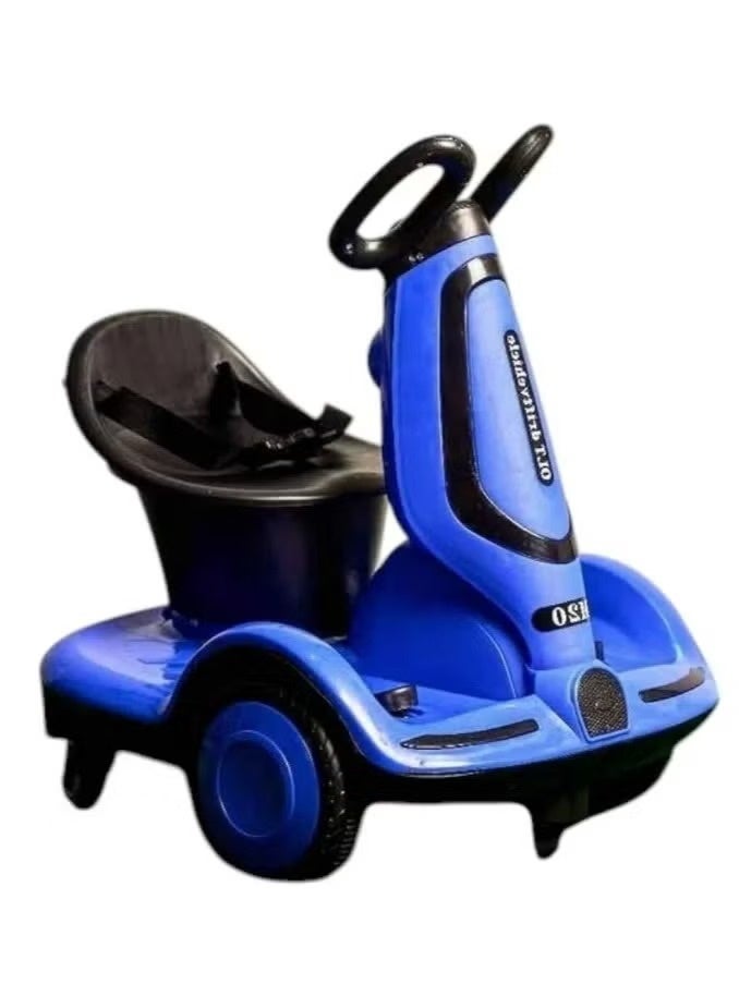 Multi-function electric scooter blue for children, Three-wheel electric scooter blue with double drive, music and light, CN plug, styleKids Electric Car / Electric Scooter blue for Kids Girls Remote Control Car Toy - Image 2