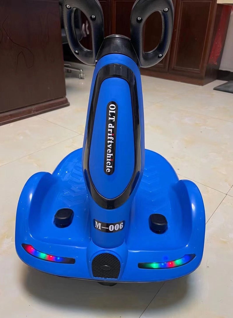Multi-function electric scooter blue for children, Three-wheel electric scooter blue with double drive, music and light, CN plug, styleKids Electric Car / Electric Scooter blue for Kids Girls Remote Control Car Toy - Image 3