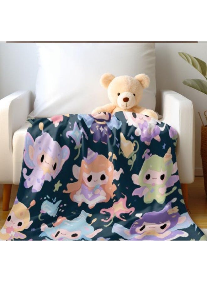 عام بطانية رقيقة من الفانيلا الكرتونية للأطفال والرضع (دافئة ومريحة، ومناسبة للنوم والألعاب) 70 سم * 100 سم - Image 3