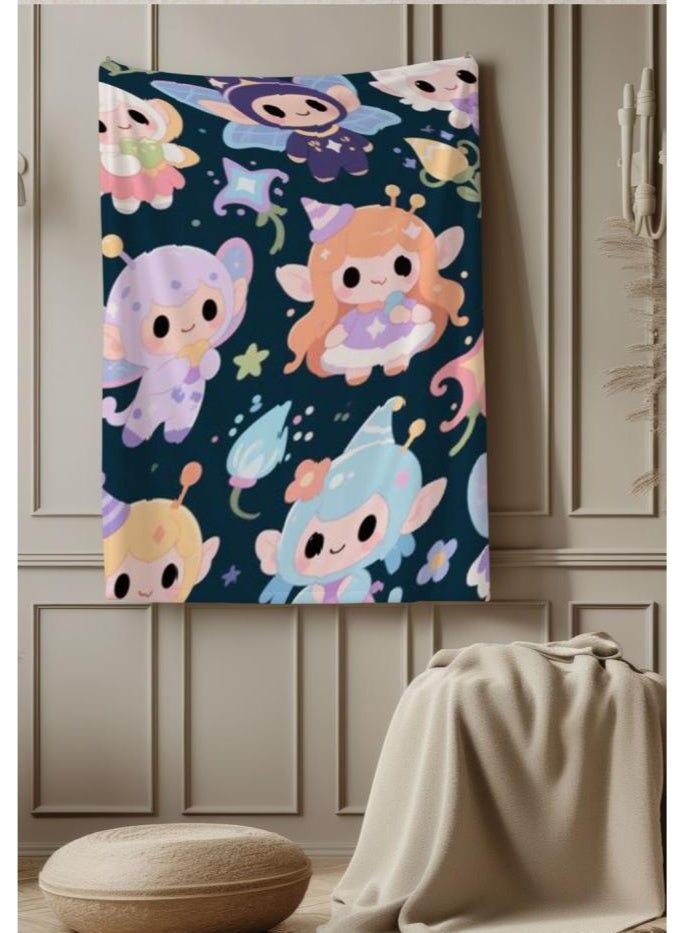 عام بطانية رقيقة من الفانيلا الكرتونية للأطفال والرضع (دافئة ومريحة، ومناسبة للنوم والألعاب) 70 سم * 100 سم - Image 1