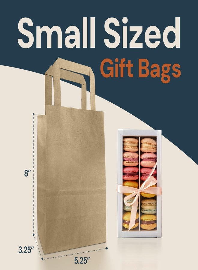 Reli. 5.25x3.25x8 in. Small Paper Bags with Handles | 110 Pack | Kraft Brown Paper Bags with Flat Handles Bulk | Ideal for Gifts, Retail, Shopping, Merchandise, Crafts - Image 3