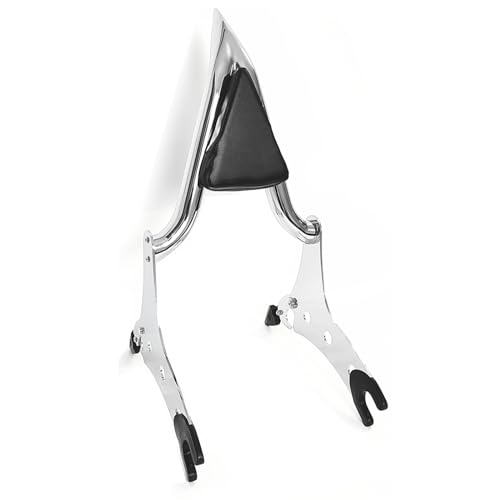 Fjpacemt Chrome Sissy Bar Passenger Backrest Rear Pad Fit for Indian 2014-2022 2023 Chieftain Roadmaster Springfield Challenger Dark Horse(Not Fit Chief 2021+ Models) - Image 1