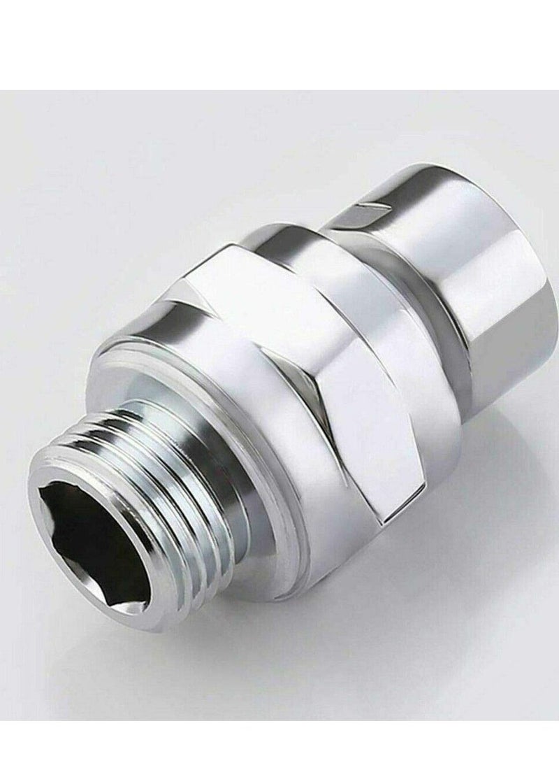 Y&D Shower head swivel ball adapter, brass chrome plated shower arm angle adjustable swivel, bathroom accessories, adapter - Image 4