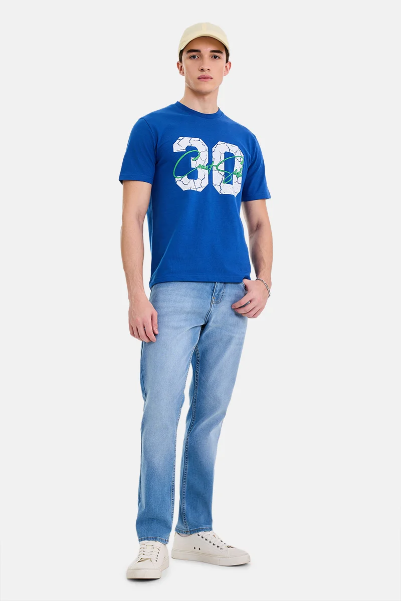 SNITCH Light Blue Solid Slim Fit Casual Jeans