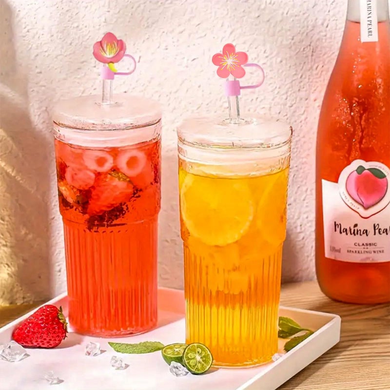 ROKHEVN Flowers Straw Tip Covers for Stanley Spring Silicone Straw Toppers Cap Compatible Cute Floral with Stanley 30&40 Oz Tumbler Reusable Straws Tips Lids for Cup Accessories 6Pcs - Image 4