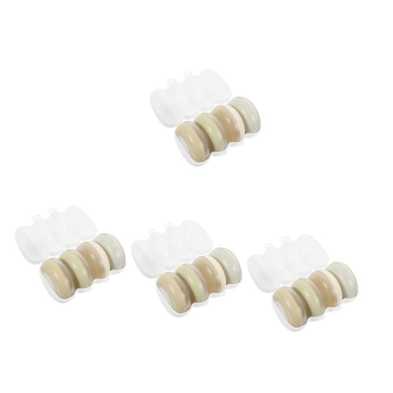 4 sets Bottle Balm Type Jars Multi-function Use with Empty Cosmetic Dispensers Case Nail Daily Press of Accessory White Cases Toiletries Pump Dispenser Containers Shampoo Sample - Image 1