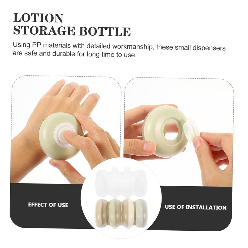 4 sets Bottle Balm Type Jars Multi-function Use with Empty Cosmetic Dispensers Case Nail Daily Press of Accessory White Cases Toiletries Pump Dispenser Containers Shampoo Sample - Image 5