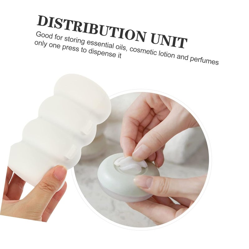 4 sets Bottle Balm Type Jars Multi-function Use with Empty Cosmetic Dispensers Case Nail Daily Press of Accessory White Cases Toiletries Pump Dispenser Containers Shampoo Sample - Image 3