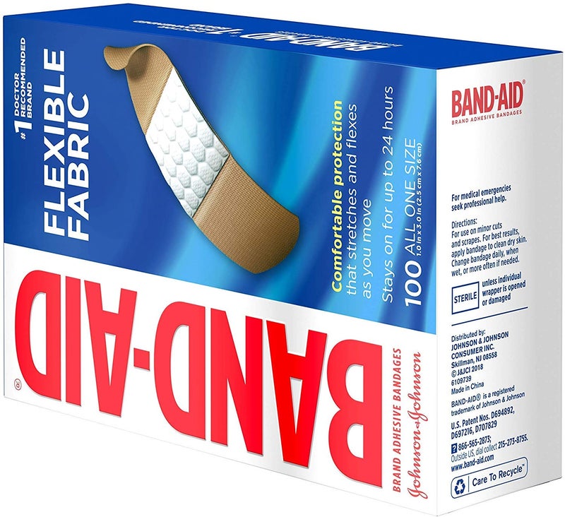 Johnson & Johnson JJ4444 Band-Aid Woven Adhesive Bandages, 1" x 3", Tan (Box of 100) - Image 5