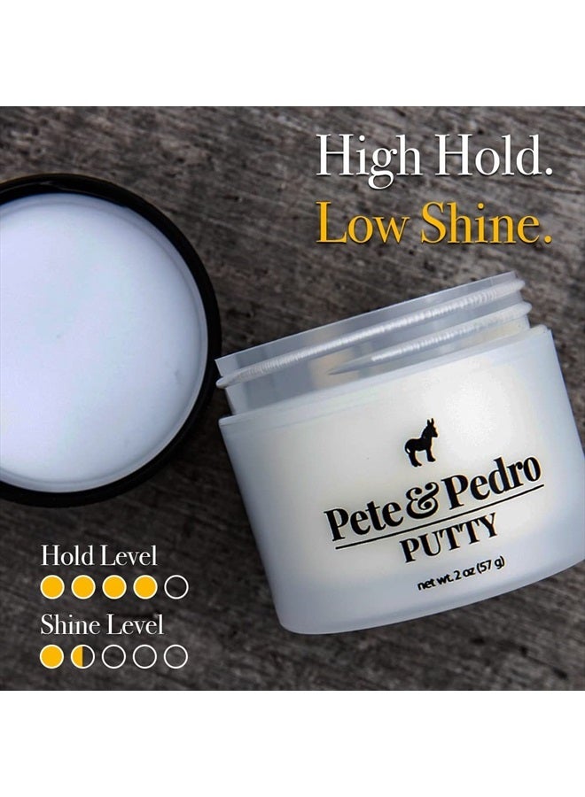 Pete & Pedro PUTTY - Hair Putty for Men | Strong Hold and Matte Finish, Low Shine Hair Clay | As Seen on Shark Tank, 2 oz. - Image 3