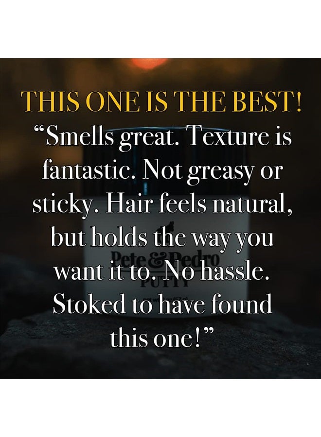 Pete & Pedro PUTTY - Hair Putty for Men | Strong Hold and Matte Finish, Low Shine Hair Clay | As Seen on Shark Tank, 2 oz. - Image 5