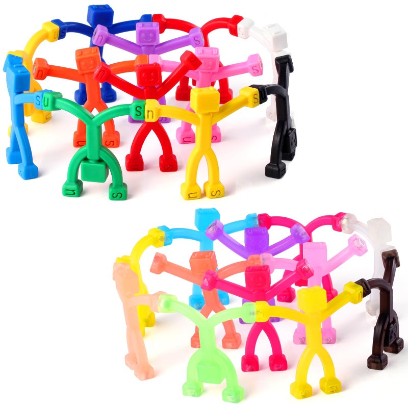 YOTNUS 24 PCS Magnetic Travel Toys for Kids Creative Portable and Educational MagneticPeopleMagnetMen Cute Robot Funny Magnets Small Fidget Toys for Classroom Prizes Easter Egg Stuffers Office - Image 3