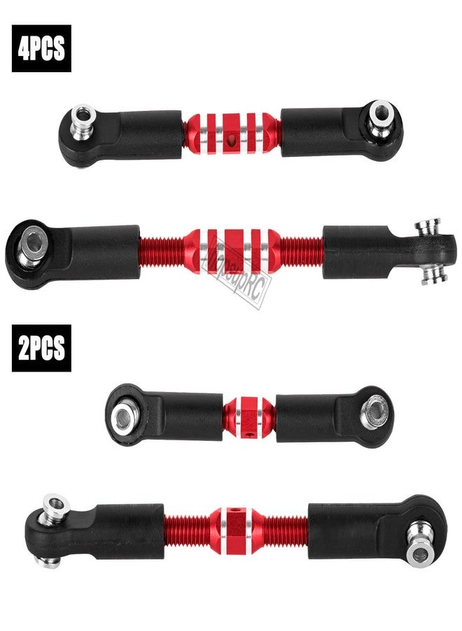 hopsupRC RC Aluminum Adjustable Turnbuckles Camber Links Toe Link Upgrades Part for 1/10 Senton/Granite/Vorteks 3S BLX(Mega 550).Alloy Adjustable Turnbuckles Hops Up.Red(6PCS) - Image 5