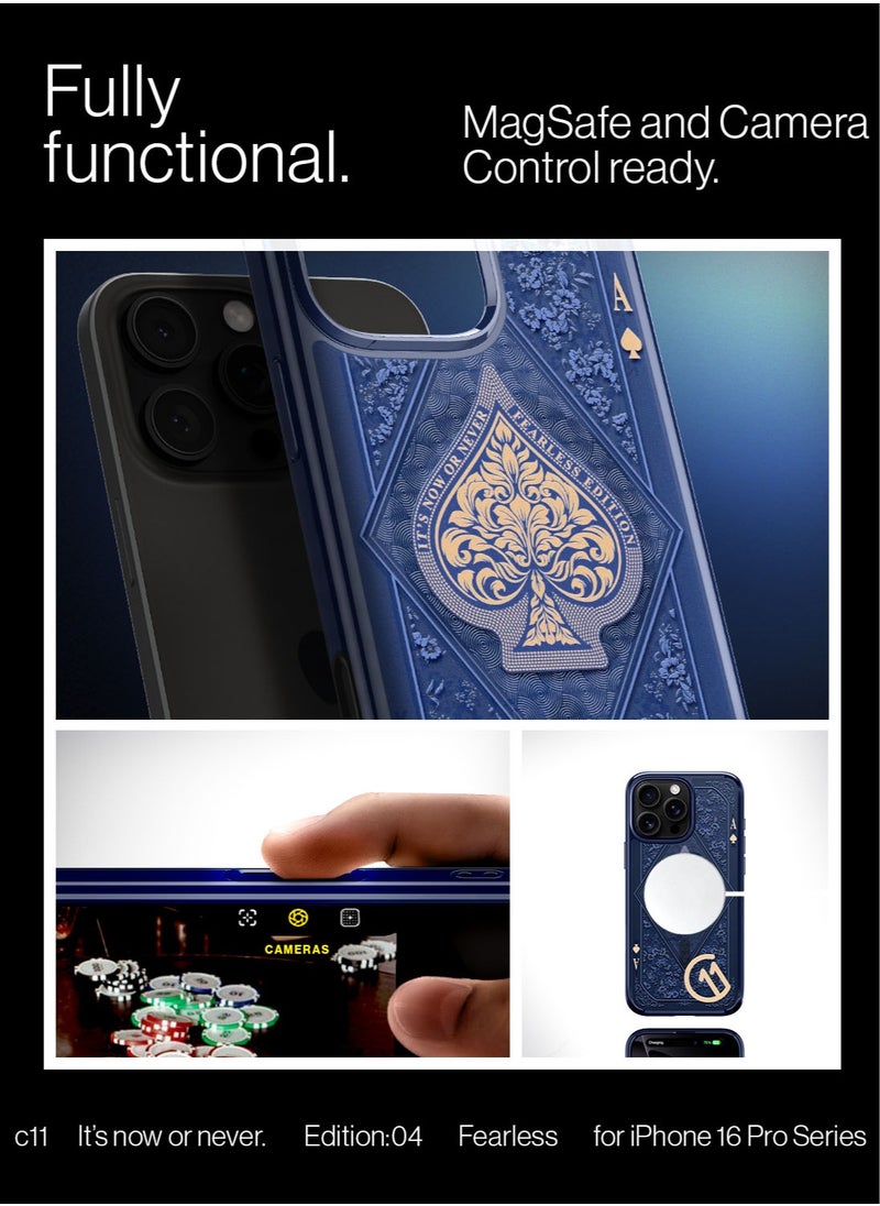 Spigen - Ultra Hybrid T MagFit for iPhone 16 Pro MAX Case Cover [Camera Control Button Cover] with MagSafe [3D Spatial Effect with Hexa-Layer Print] - C11 Fearless - Image 1