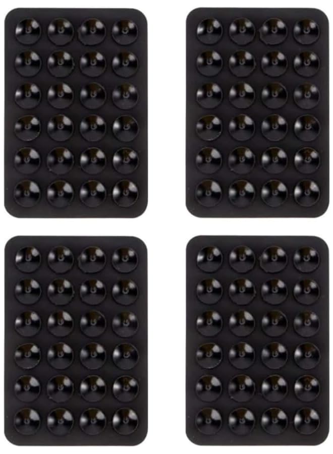 S-TOP Silicone Mobile Phone Holder Mat With Suction Cup, Suction Cup Phone Holder Car Mount, Adhesive Mounts Multipurpose Silicon Non Slip Phone Mats - Pack of 4 - Image 1