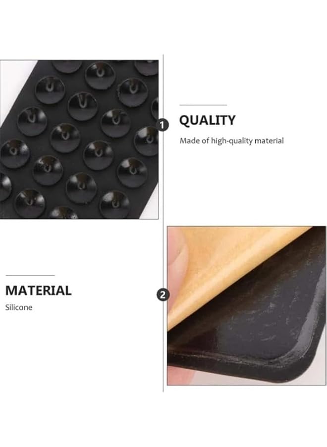 S-TOP Silicone Mobile Phone Holder Mat With Suction Cup, Suction Cup Phone Holder Car Mount, Adhesive Mounts Multipurpose Silicon Non Slip Phone Mats - Pack of 4 - Image 2